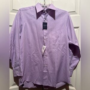 Purple IZOD plaid men's shirt. Size large. 16 neck